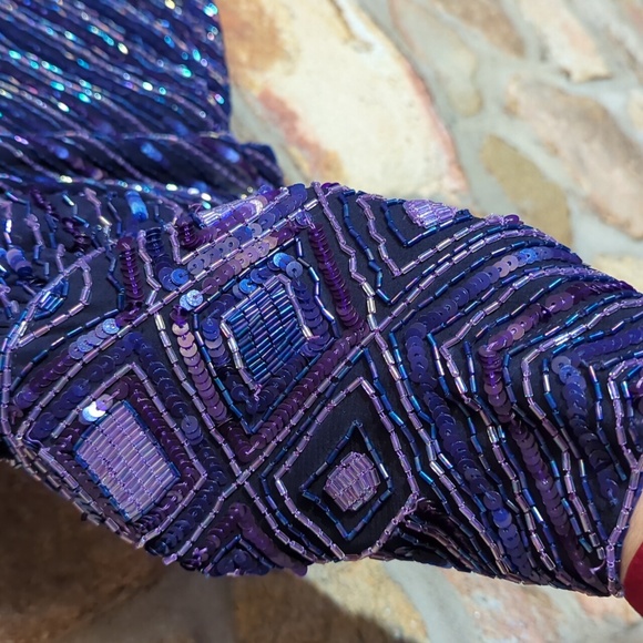 Judith and creations silk sequins evening top - Picture 5 of 16